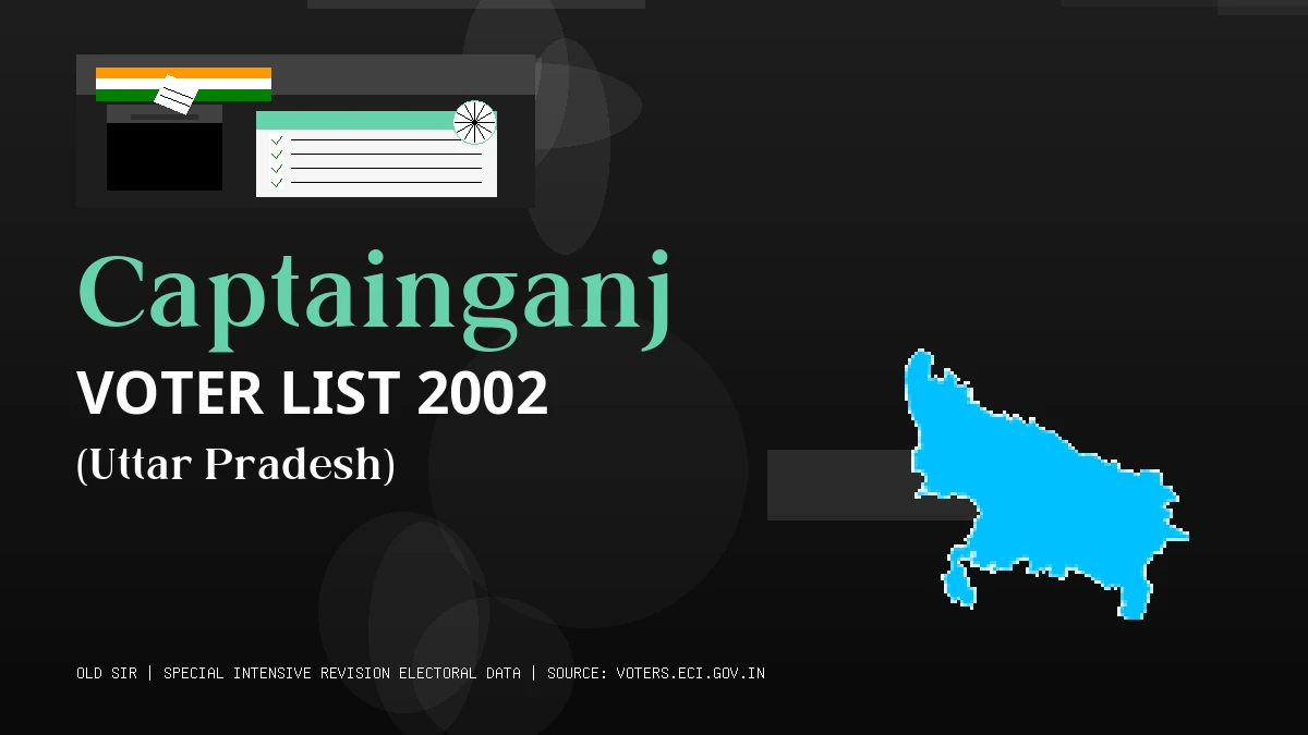 Captainganj Voter List 2002 PDF Download Uttar Pradesh