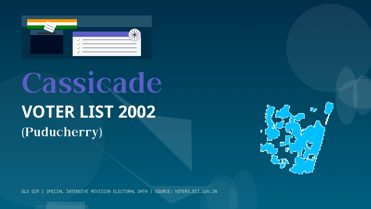 Cassicade Voter List 2002 PDF Download Puducherry
