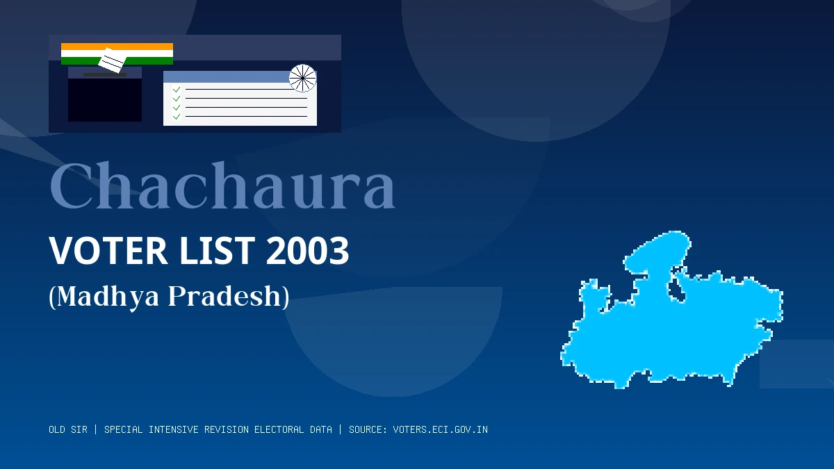 Chachaura Voter List 2003 PDF Download Madhya Pradesh