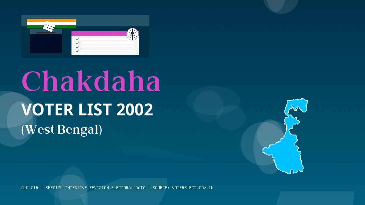 Chakdaha Voter List 2002 PDF Download West Bengal