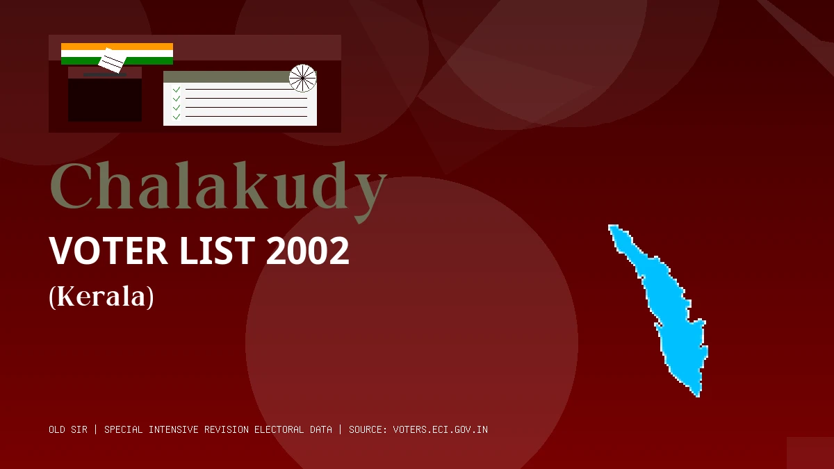 Chalakudy Voter List 2002 PDF Download Kerala