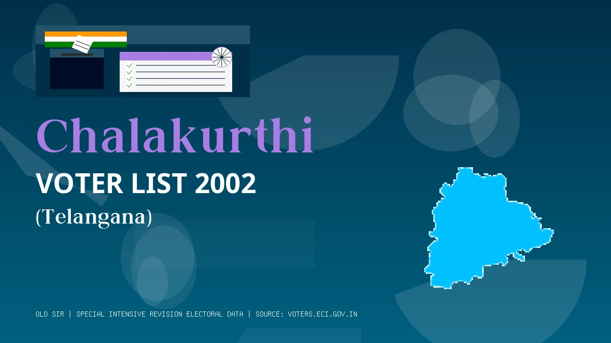 Chalakurthi Voter List 2002 PDF Download Telangana