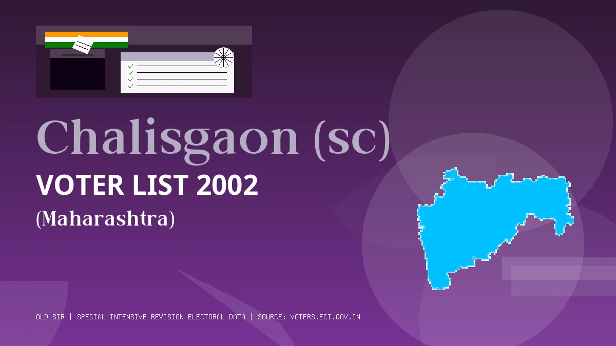 Chalisgaon (sc) Voter List 2002 PDF Download Maharashtra