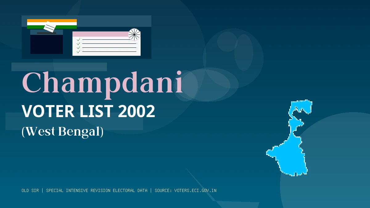 Champdani Voter List 2002 PDF Download West Bengal