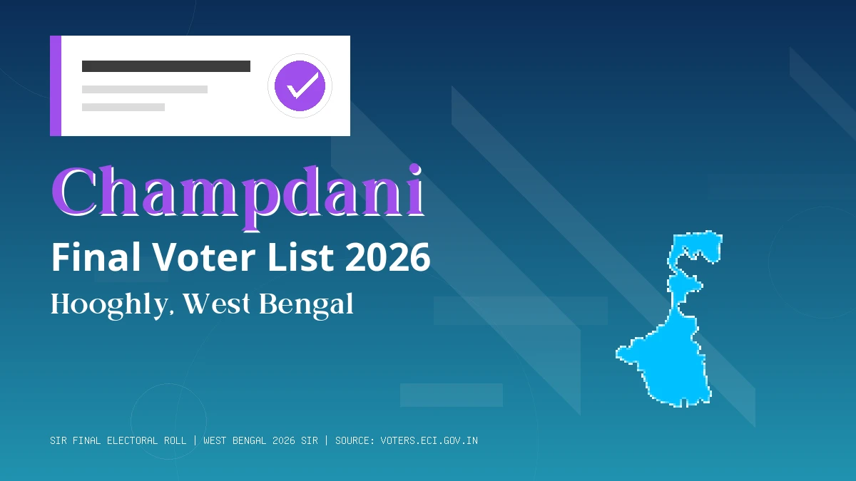 Champdani Final Voter List 2026 West Bengal