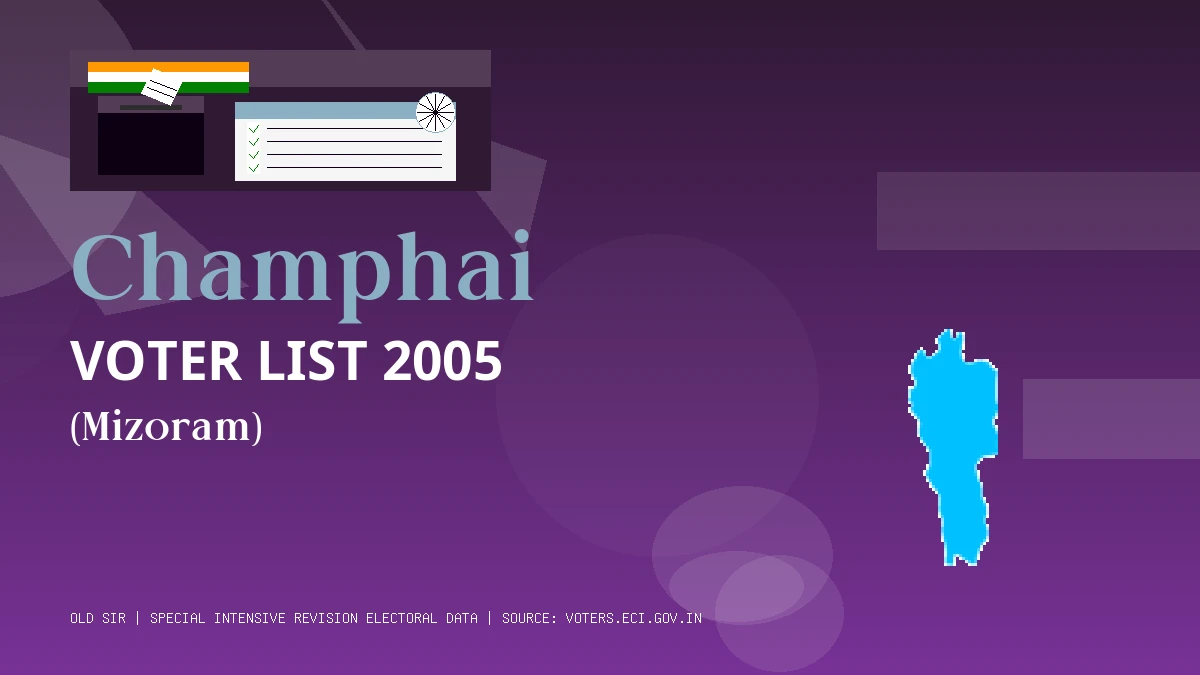 Champhai Voter List 2005 PDF Download Mizoram