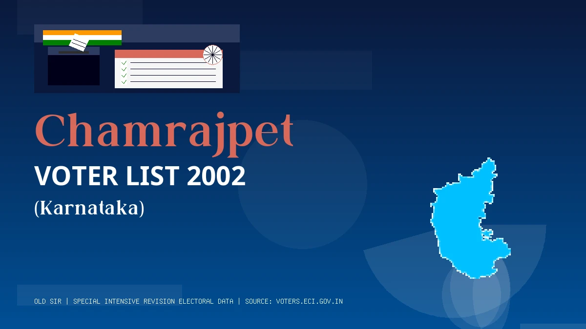 Chamrajpet Voter List 2002 PDF Download Karnataka