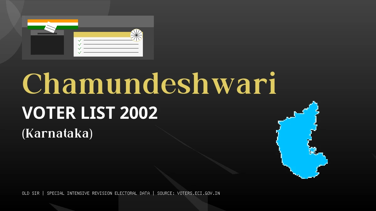 Chamundeshwari Voter List 2002 PDF Download Karnataka