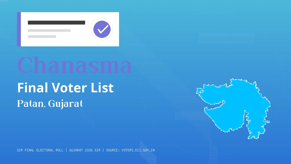 Chanasma Final Voter List Gujarat