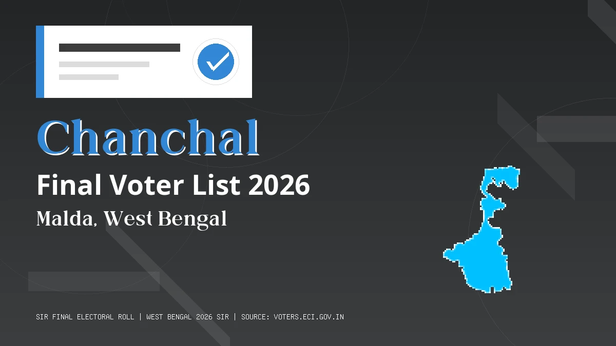 Chanchal Final Voter List 2026 West Bengal
