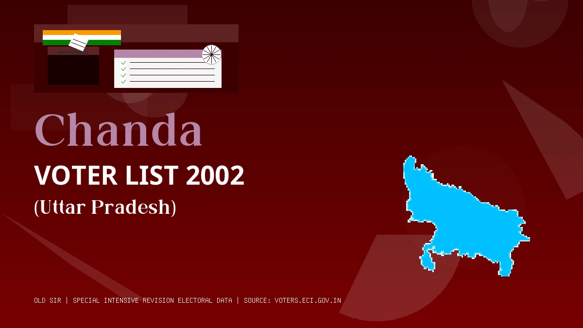Chanda Voter List 2002 PDF Download Uttar Pradesh