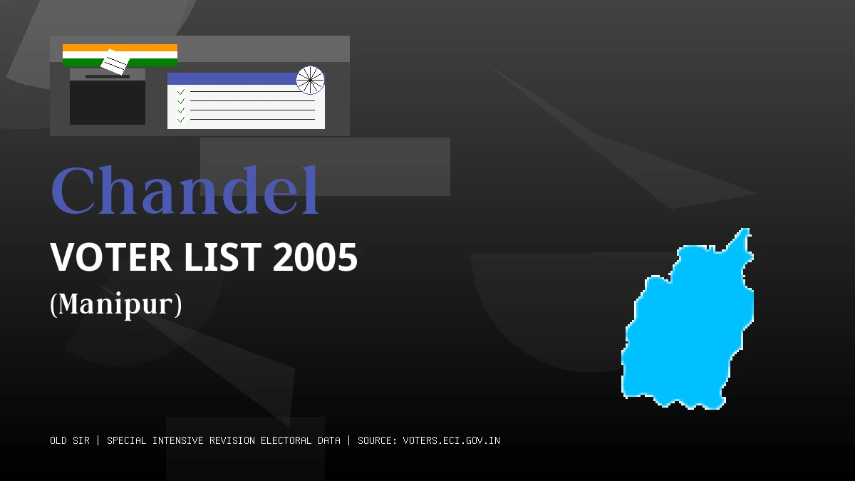 Chandel Voter List 2005 PDF Download Manipur