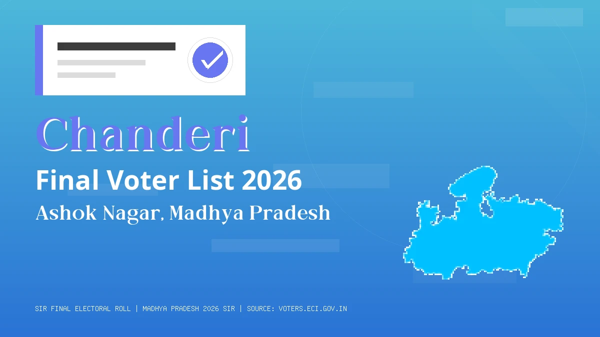 Chanderi Final Voter List 2026 Madhya Pradesh