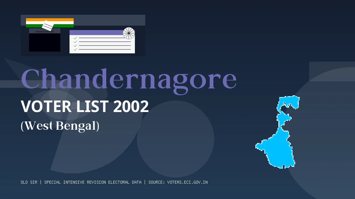 Chandernagore Voter List 2002 PDF Download West Bengal