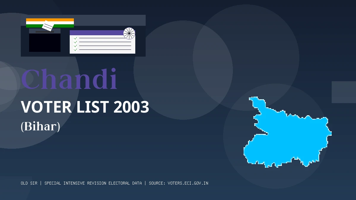 Chandi Voter List 2003 PDF Download Bihar