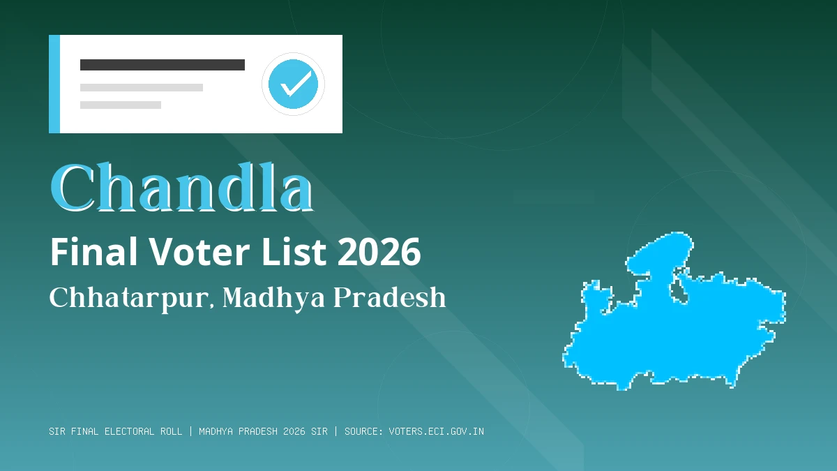 Chandla Final Voter List 2026 Madhya Pradesh