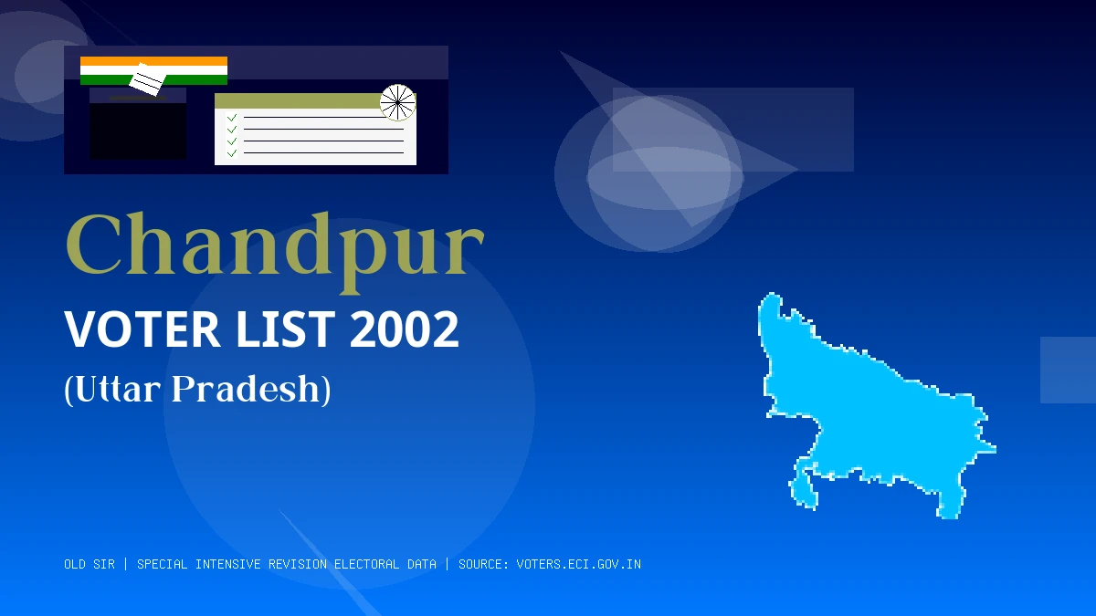 Chandpur Voter List 2002 PDF Download Uttar Pradesh