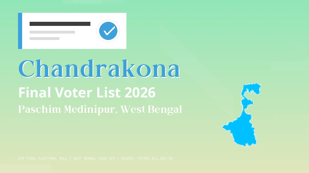 Chandrakona Final Voter List 2026 West Bengal