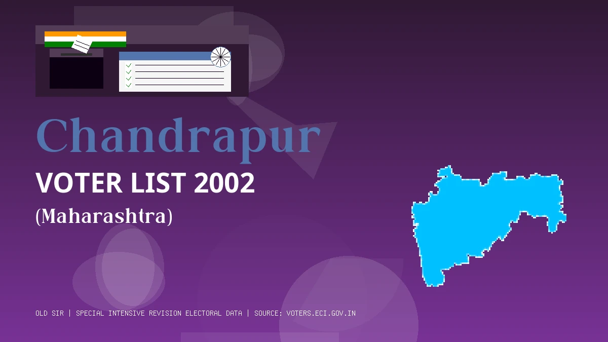 Chandrapur Voter List 2002 PDF Download Maharashtra