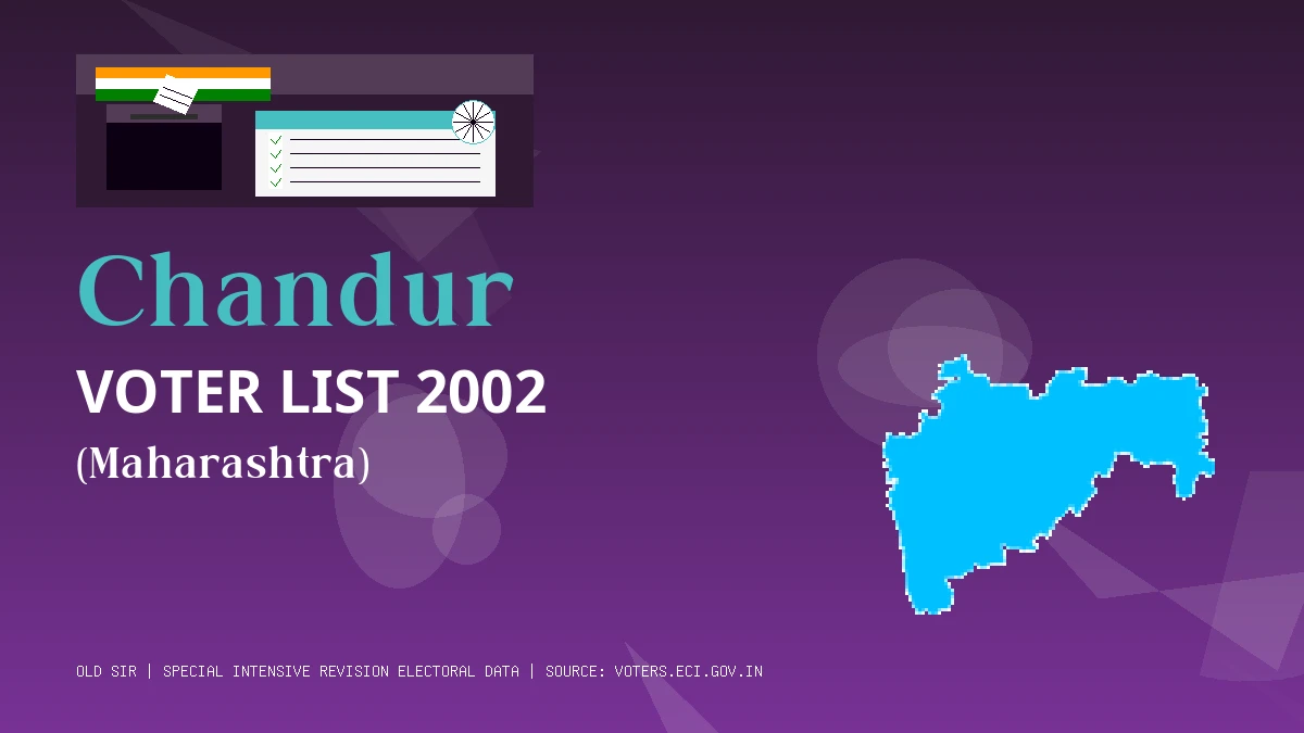 Chandur Voter List 2002 PDF Download Maharashtra
