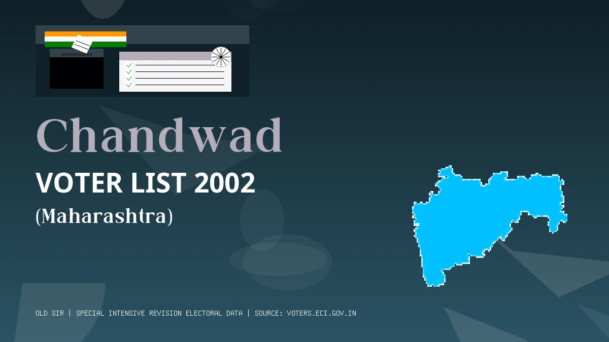 Chandwad Voter List 2002 PDF Download Maharashtra