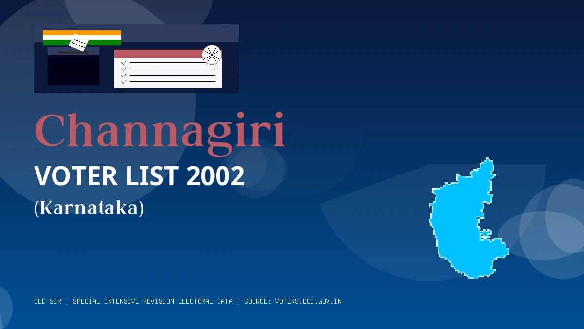 Channagiri Voter List 2002 PDF Download Karnataka