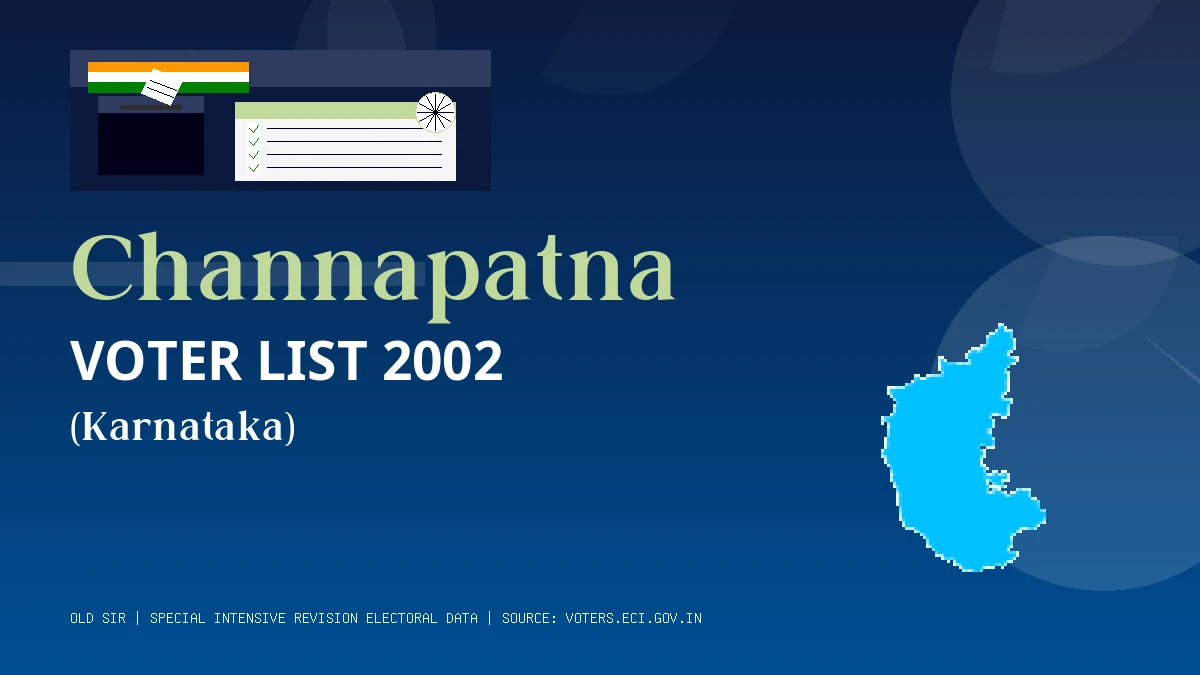 Channapatna Voter List 2002 PDF Download Karnataka