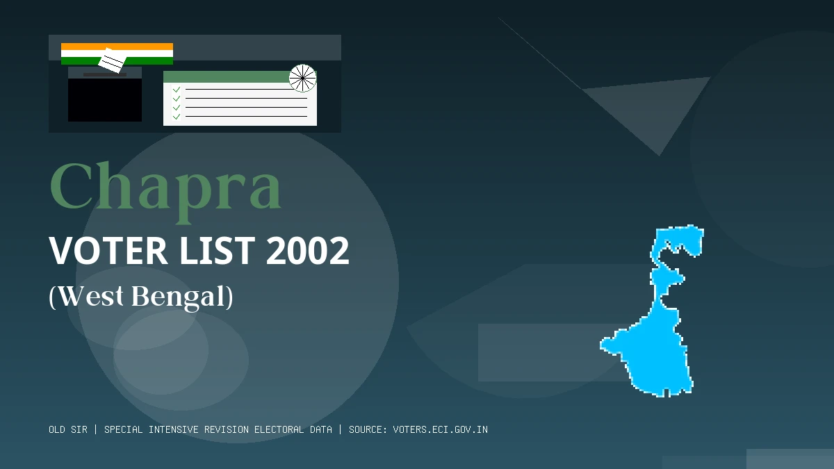 Chapra Voter List 2002 PDF Download West Bengal