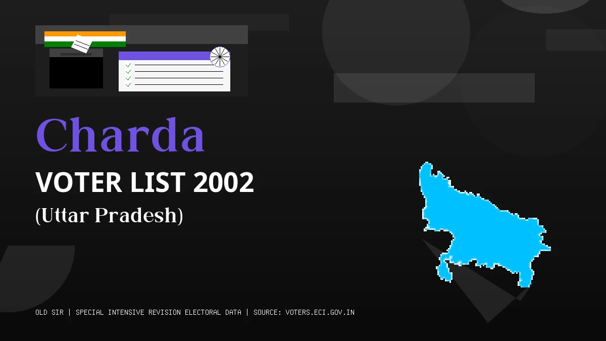 Charda Voter List 2002 PDF Download Uttar Pradesh