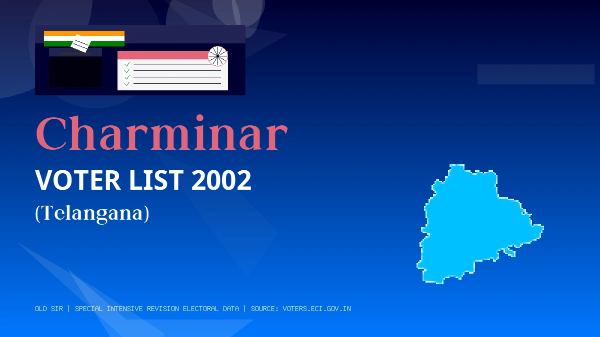 Charminar Voter List 2002 PDF Download Telangana