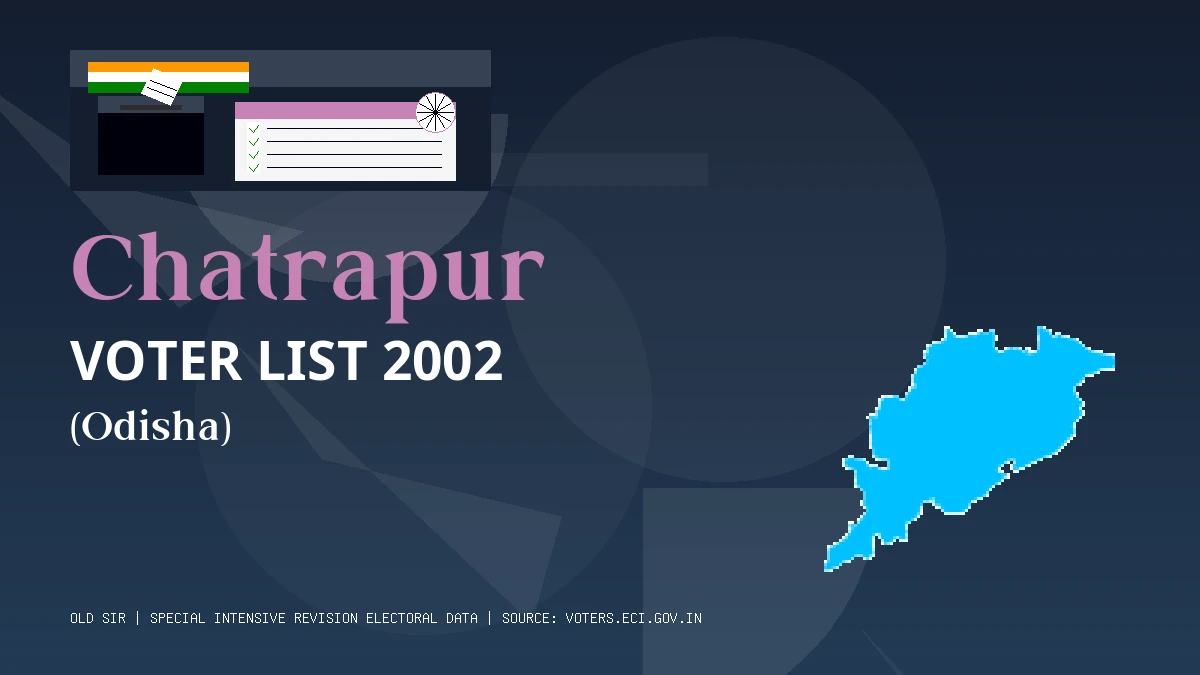 Chatrapur Voter List 2002 PDF Download Odisha