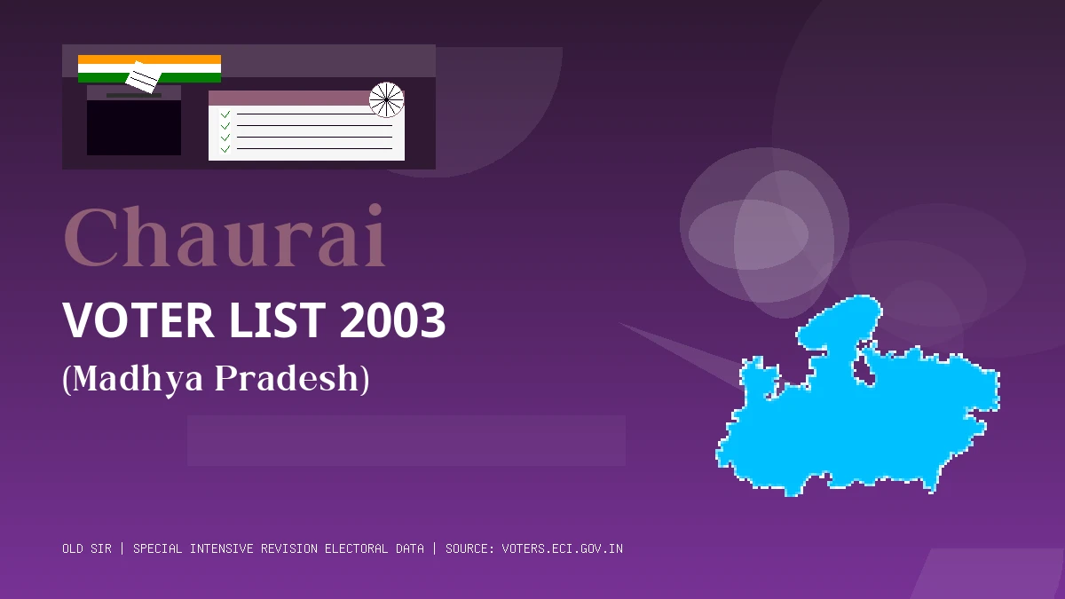 Chaurai Voter List 2003 PDF Download Madhya Pradesh
