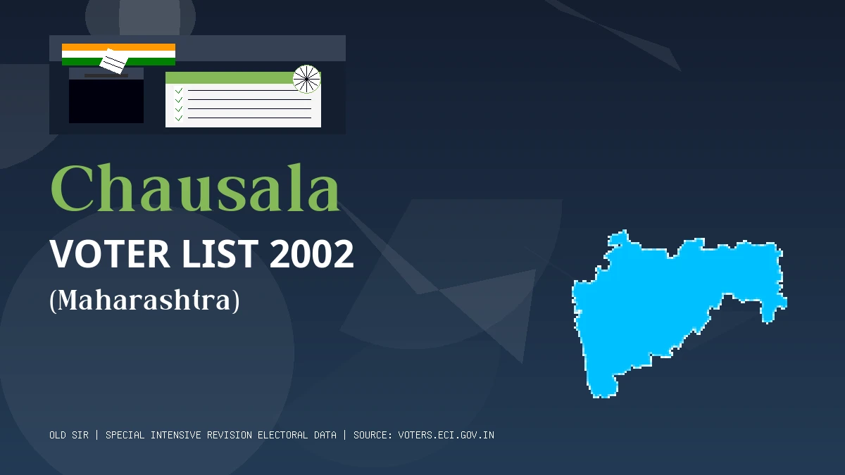 Chausala Voter List 2002 PDF Download Maharashtra