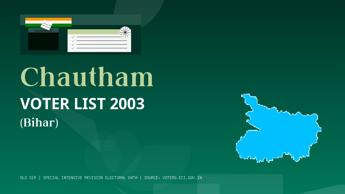 Chautham Voter List 2003 PDF Download Bihar