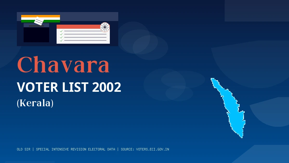 Chavara Voter List 2002 PDF Download Kerala