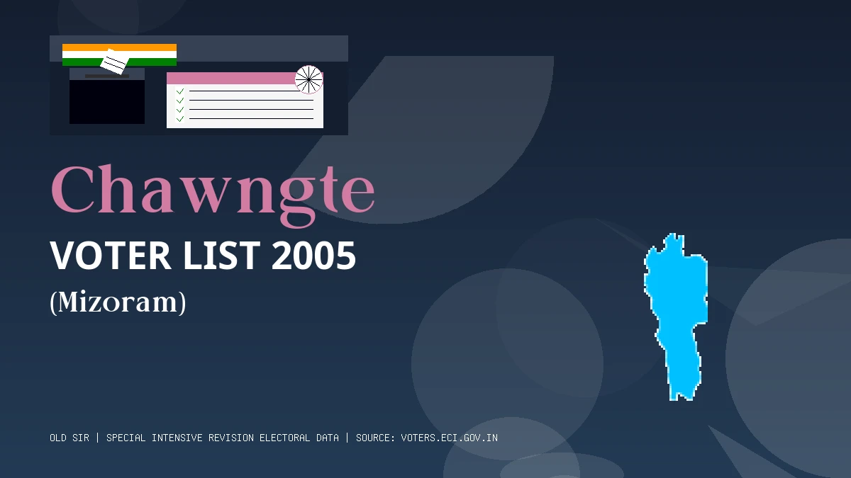 Chawngte Voter List 2005 PDF Download Mizoram