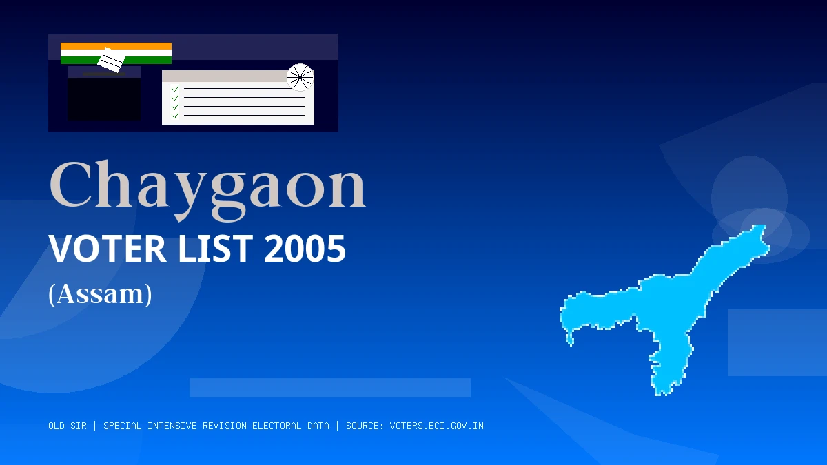 Chaygaon Voter List 2005 PDF Download Assam