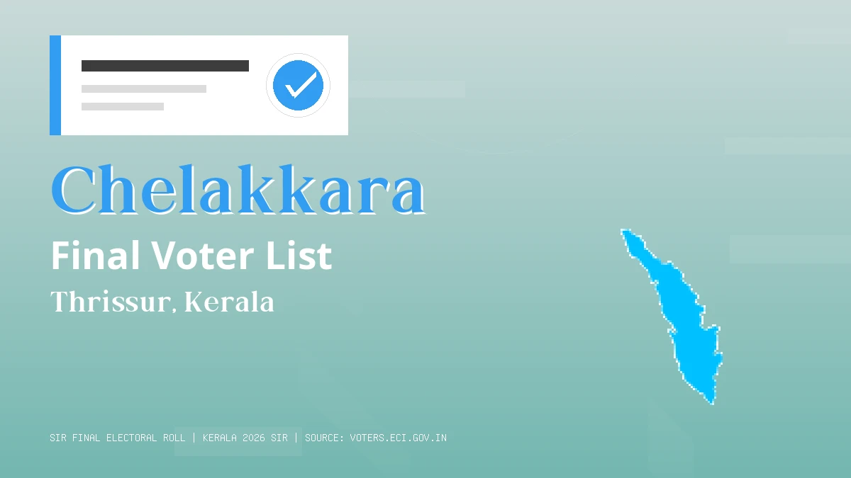 Chelakkara Final Voter List Kerala