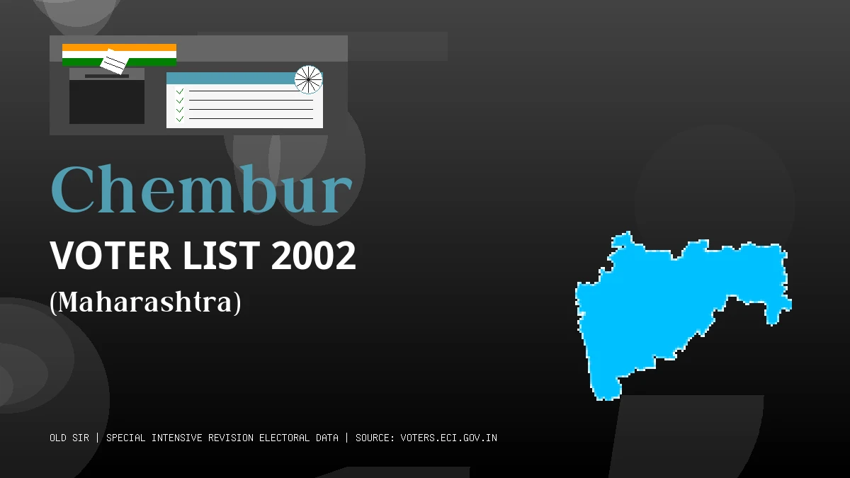 Chembur Voter List 2002 PDF Download Maharashtra