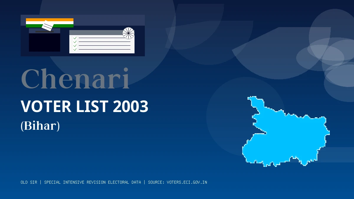 Chenari Voter List 2003 PDF Download Bihar