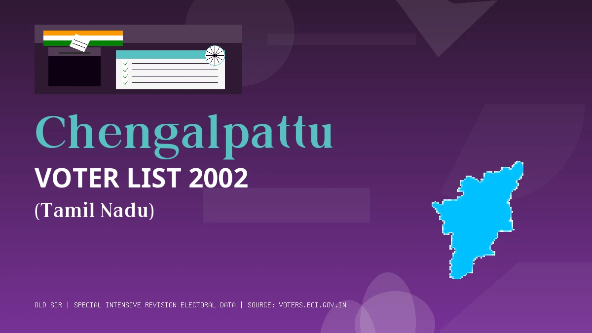 Chengalpattu Voter List 2002 PDF Download Tamil Nadu