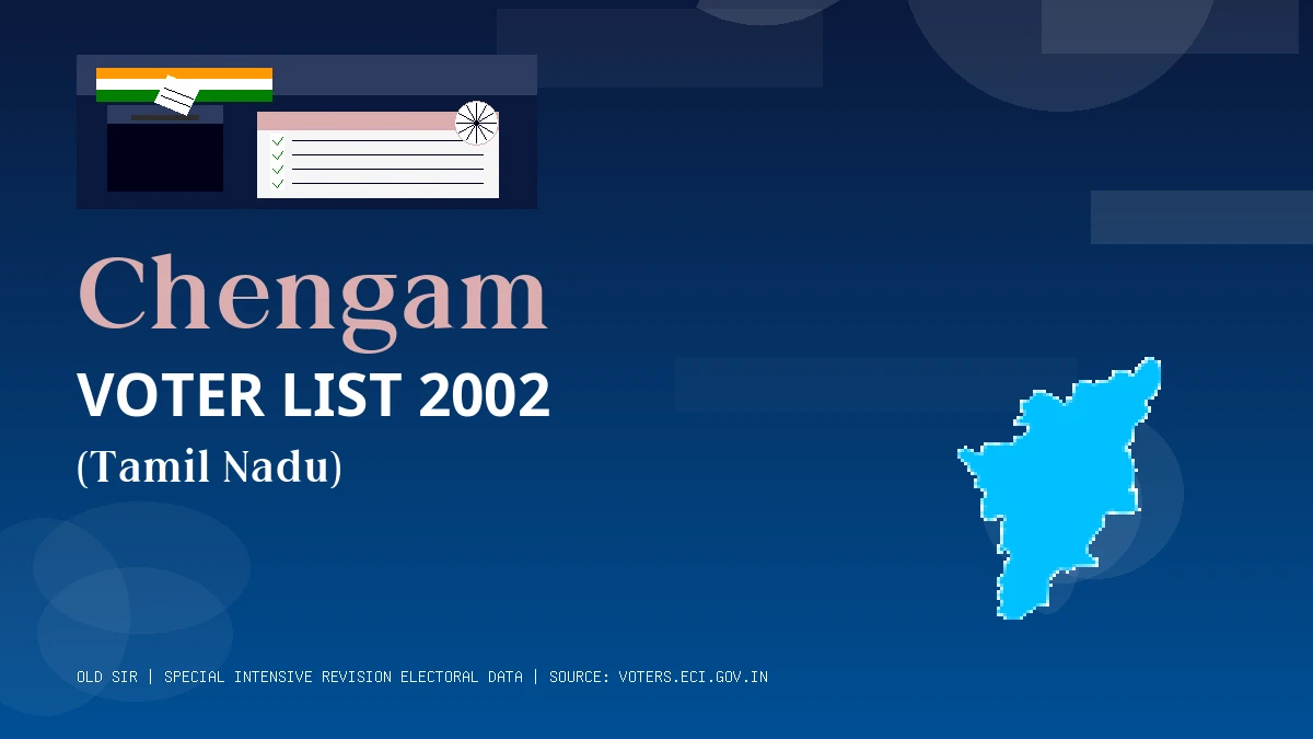 Chengam Voter List 2002 PDF Download Tamil Nadu
