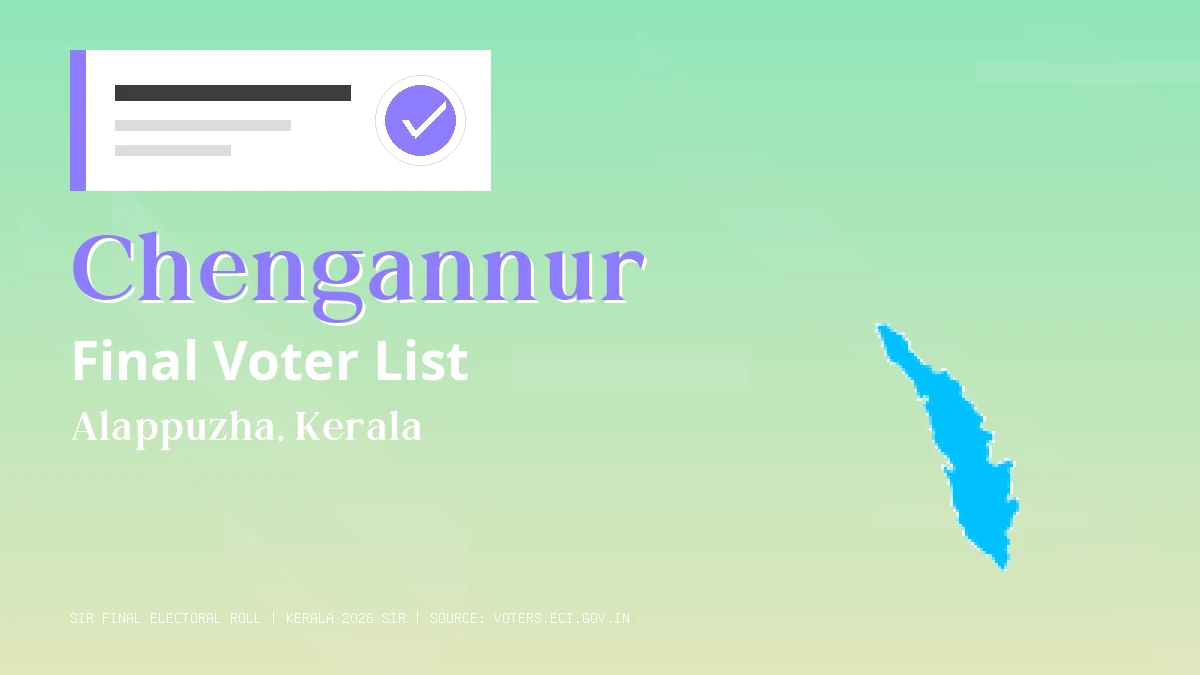 Chengannur Final Voter List Kerala