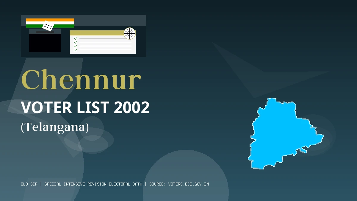 Chennur Voter List 2002 PDF Download Telangana