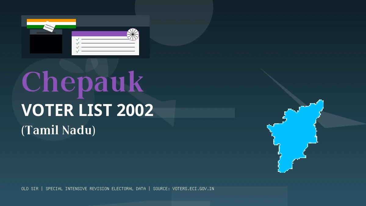Chepauk Voter List 2002 PDF Download Tamil Nadu