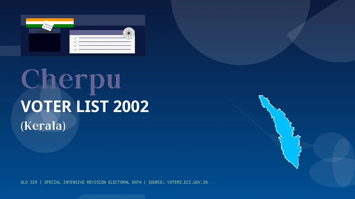 Cherpu Voter List 2002 PDF Download Kerala