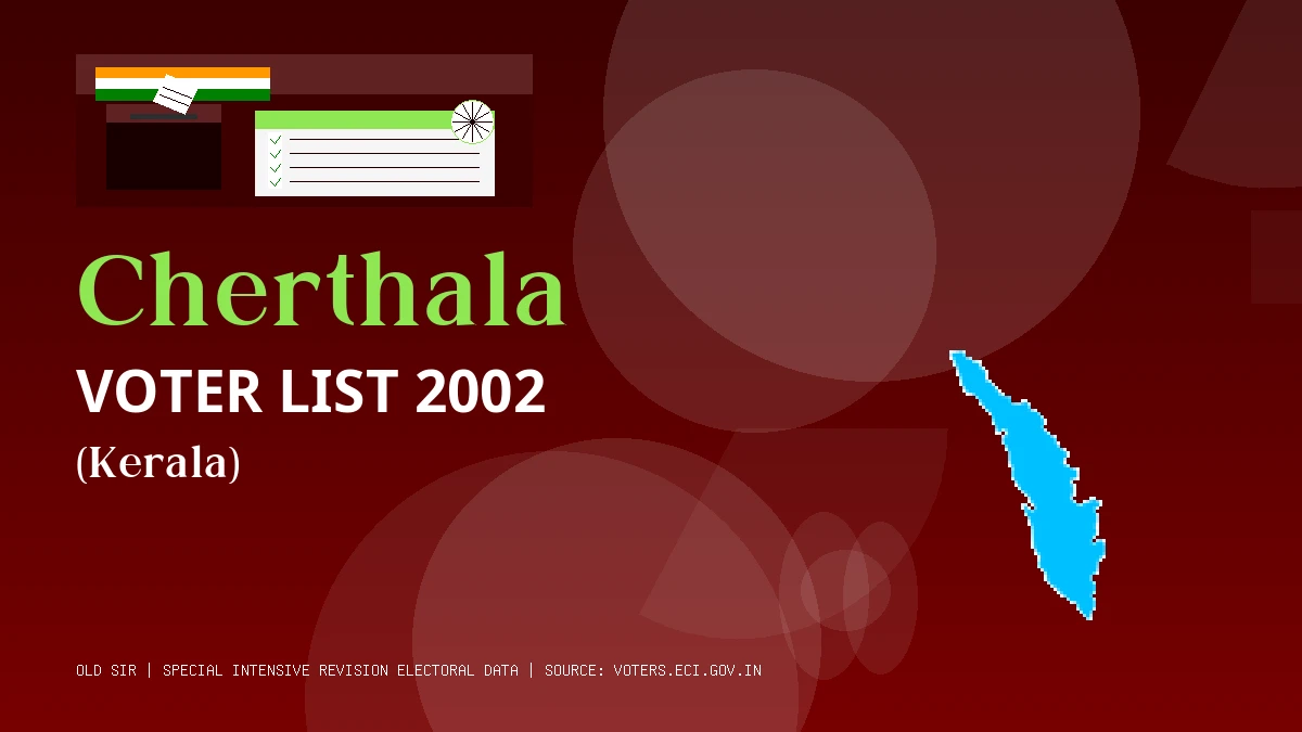Cherthala Voter List 2002 PDF Download Kerala