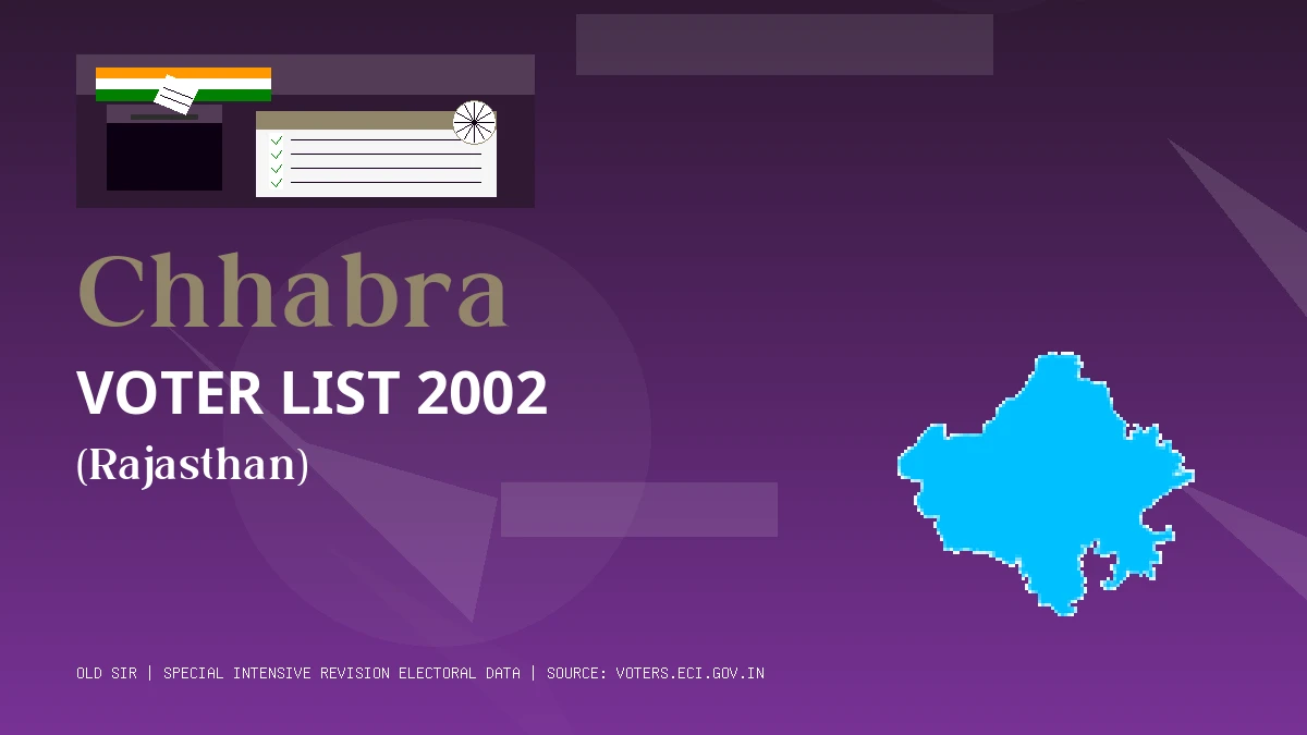 Chhabra Voter List 2002 PDF Download Rajasthan