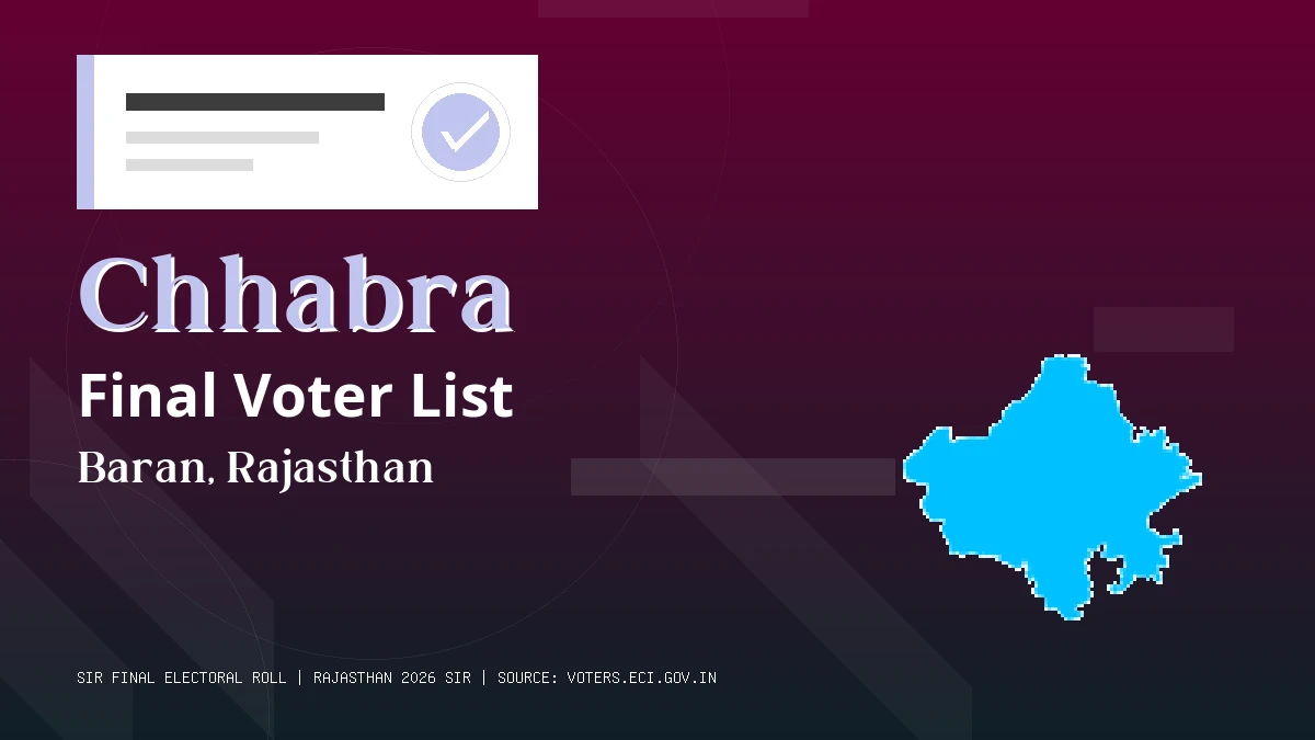 Chhabra Final Voter List Rajasthan