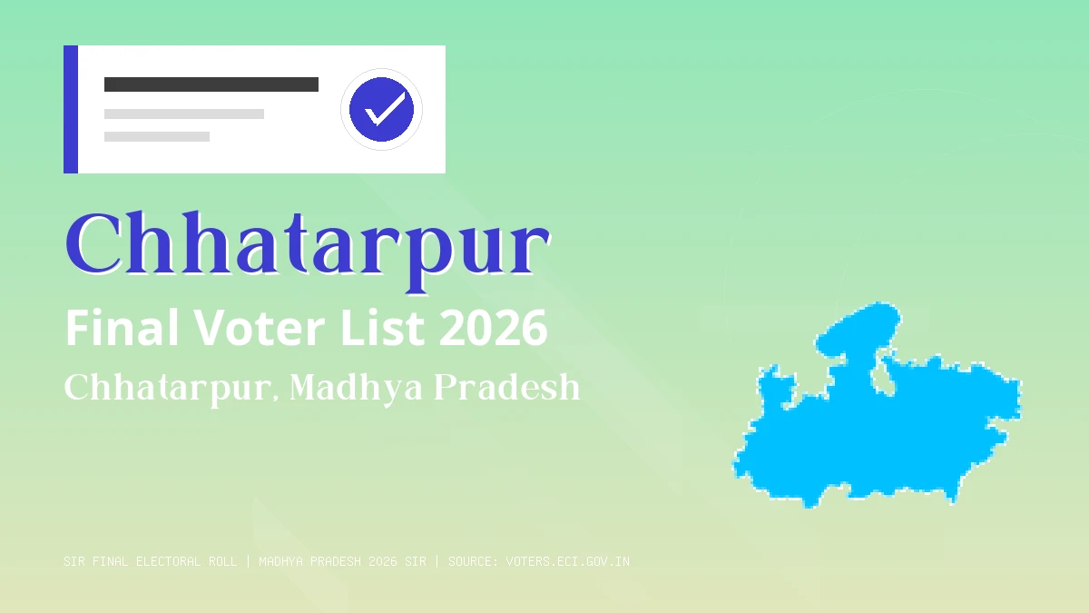 Chhatarpur Final Voter List 2026 Madhya Pradesh